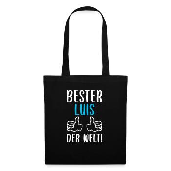 Luis Vorname Name Geburtstag - Stoffbeutel - Schwarz - Vorne