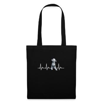 Propriétaire de chien de chien dalmate - Sac en tissu - noir - Devant