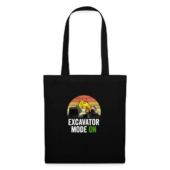 Bagger Baggerfahrer Baggern Baustelle Straßenbau - Stoffbeutel - Schwarz - Vorne