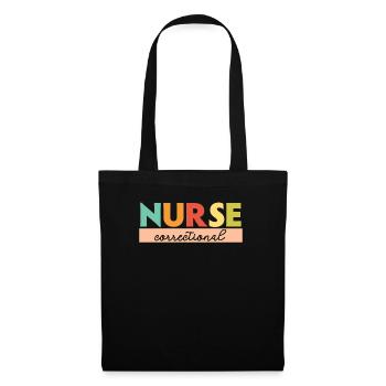 Correctional Nurse Medical Worker Gefängniskrankenschwester - Stoffbeutel - Schwarz - Vorne
