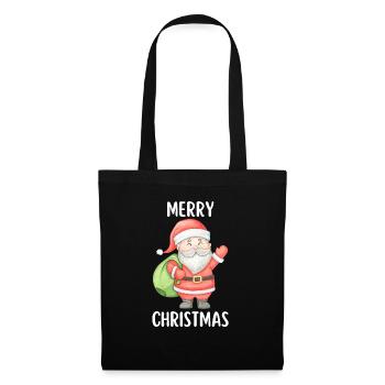 Joyeux Noël Drôle de Chemise de Noël - Sac en tissu - noir - Devant