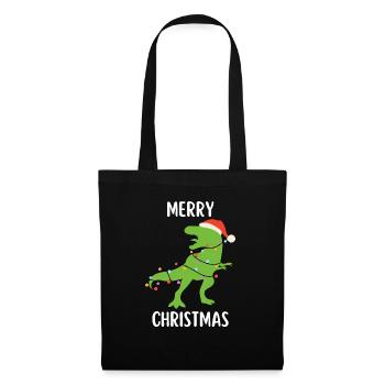 Joyeux Noël Drôle de Chemise de Noël - Sac en tissu - noir - Devant