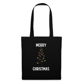 Joyeux Noël Drôle de Chemise de Noël - Sac en tissu - noir - Devant