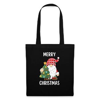 Joyeux Noël Drôle de Chemise de Noël - Sac en tissu - noir - Devant