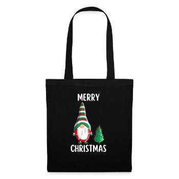 Joyeux Noël Drôle de Chemise de Noël - Sac en tissu - noir - Devant