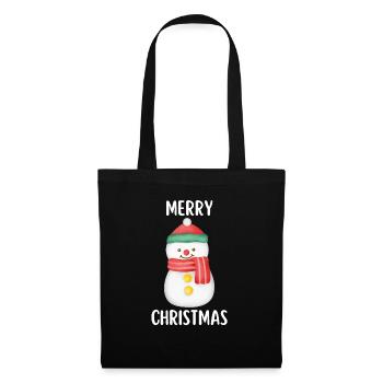 Joyeux Noël Drôle de Chemise de Noël - Sac en tissu - noir - Devant