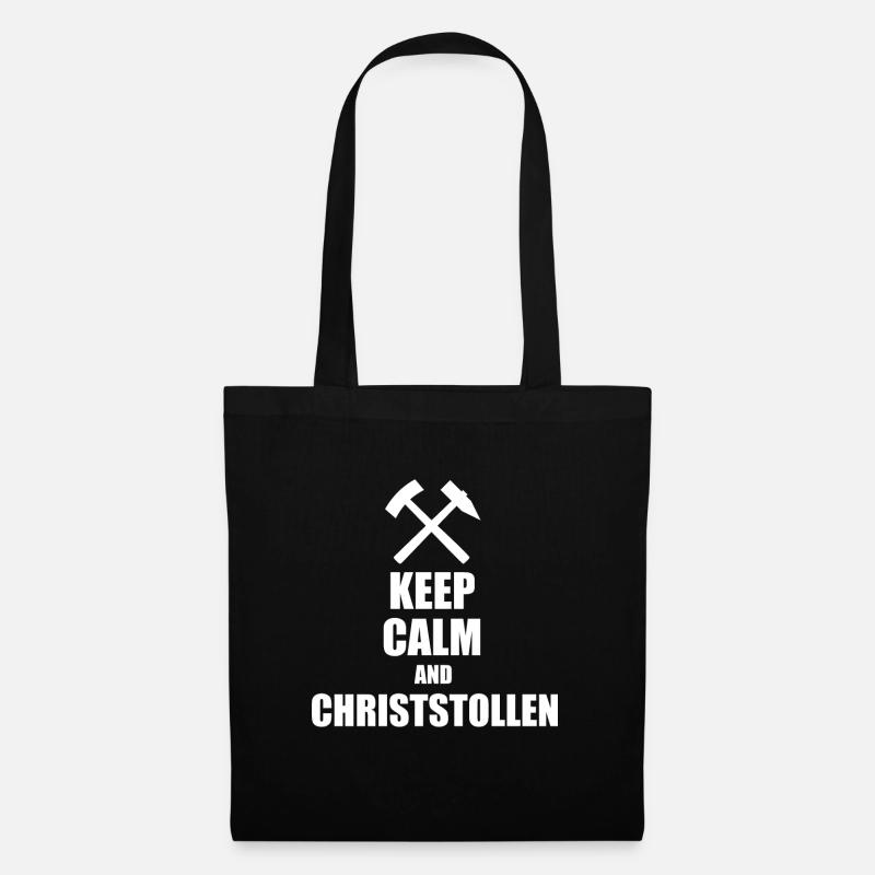 Erzgebirge Christstollen - Stoffbeutel - Schwarz