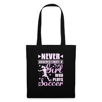 Never underastemate a girl who plays Soccer - Tote Bag - black - Front