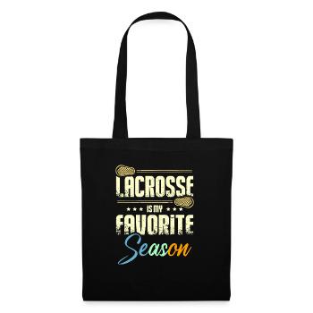 Lacrosse is my favorite season - Stoffbeutel - Schwarz - Vorne