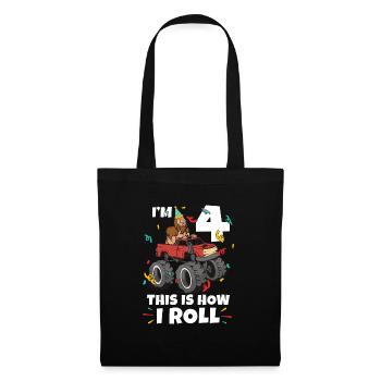 Bigfoot Party Supplies I’m 3 C’est comme ça que je roule - Sac en tissu - noir - Devant