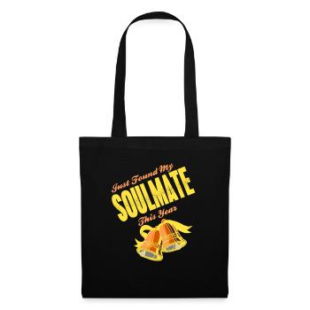 Just Found My Soulmate This Year Retro Soulmate - Stoffbeutel - Schwarz - Vorne