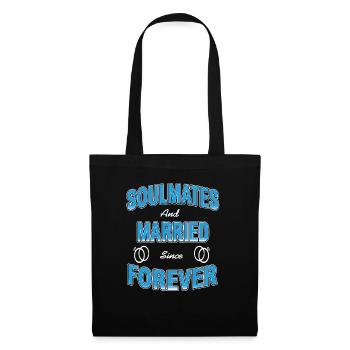 Soulmates & Married Since Forever Cute Retro - Stoffbeutel - Schwarz - Vorne