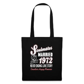 Soulmates Married Since 1972 Countless Memories - Stoffbeutel - Schwarz - Vorne