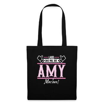 Amy Geschenkidee Geschenk Geburtstag - Stoffbeutel - Schwarz - Vorne