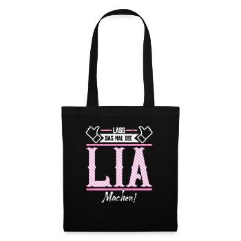Lia Geschenkidee Geschenk Geburtstag - Stoffbeutel - Schwarz - Vorne