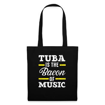 Le tuba est le bacon du musicien mélomane - Sac en tissu - noir - Devant
