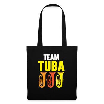 Team Tubaspieler Musikinstrumentenmusiker - Stoffbeutel - Schwarz - Vorne