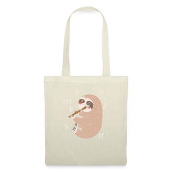 Sloth Whisperer Joueur de flûte Musicien flûtiste - Sac en tissu - nature - Devant