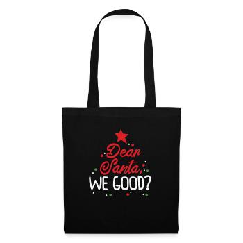 Dear Santa Christmas Holiday Typography - Tote Bag - black - Front