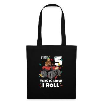 Bigfoot Party Supplies I’m 3 C’est comme ça que je roule - Sac en tissu - noir - Devant