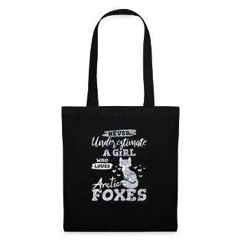 Arctic Fox Girl Who Loves Arctic Foxes Girl Fox C - Tote Bag - black - Front