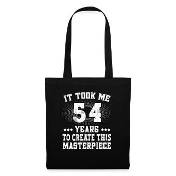 Il m’a fallu 54 ans - Geburtstag Joyeux anniversaire - Sac en tissu - noir - Devant
