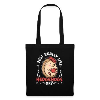 J’aime vraiment les hérissons ok hedgie animal - Sac en tissu - noir - Devant