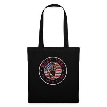 Vintage Muay Thai Fighter Karate Boxing Mixed Mart - Tote Bag - black - Front