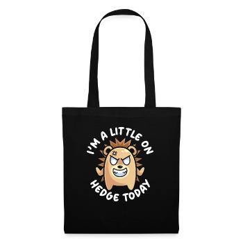 I'm A Little On Hedge Today Hedgehog Animal - Tote Bag - black - Front