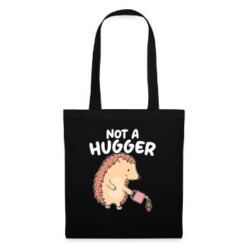 Kein Hugger Igel Liebhaber Hedgie Wildlife Tier - Stoffbeutel - Schwarz - Vorne
