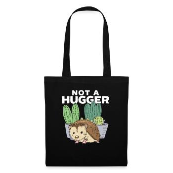 Kein Hugger Igel Liebhaber Hedgie Wildlife Tier - Stoffbeutel - Schwarz - Vorne