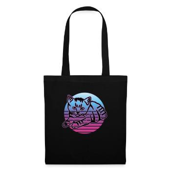 Retro Cat Graphic Cat for Cat Owners - Tote Bag - black - Front