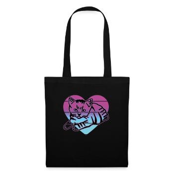 Retro Cat Graphic Cat for Cat Owners - Tote Bag - black - Front