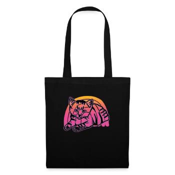 Retro Cat Graphic Cat for Cat Owners - Tote Bag - black - Front