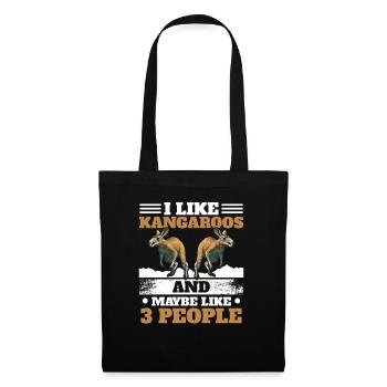 I Like Kangaroos And Maybe Like 3 People Wildlife - Tote Bag - black - Front
