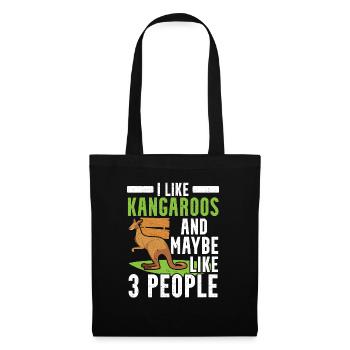 I Like Kangaroos And Maybe Like 3 People Wildlife - Tote Bag - black - Front