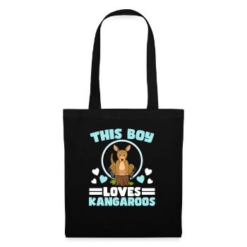 This Boy Loves Kangaroos Wildlife Animal Australia - Tote Bag - black - Front