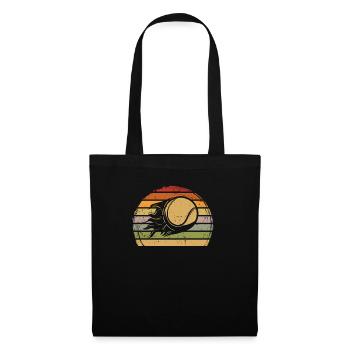 Balle de tennis Cool Funny Sports Player Coach Fan - Sac en tissu - noir - Devant