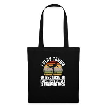C'est marrant, je joue au tennis parce que c'est mal vu - Sac en tissu - noir - Devant