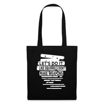 birthday present idea funky 60s peace gift idea - Stoffbeutel - Schwarz - Vorne