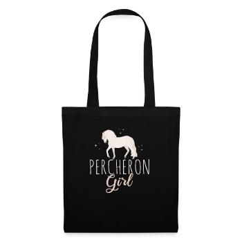 Percheron Horse Girl Horses Lover Horse Riding Hor - Stoffbeutel - Schwarz - Vorne
