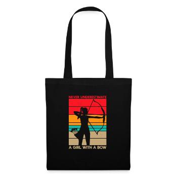 Never Underestimate A Girl With A Bow Archery - Tote Bag - black - Front