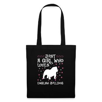 Deutsch Bulldog Dog Dog Propriétaire - Sac en tissu - noir - Devant