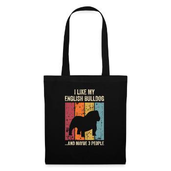 Deutsch Bulldog Dog Dog Propriétaire - Sac en tissu - noir - Devant