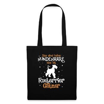 Foxterrier Hund Dog Hundehalter - Stoffbeutel - Schwarz - Vorne