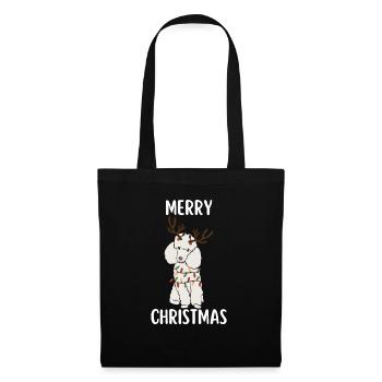 Joyeux Noël Drôle de Chemise de Noël - Sac en tissu - noir - Devant
