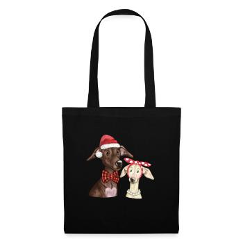 Italian Greyhound Whippet Christmas Dog - Tote Bag - black - Front