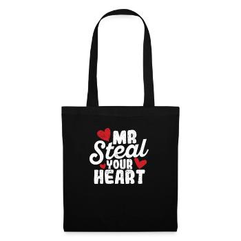 Mr. Steal Your Heart Couples de la Saint-Valentin Tout-petit - Sac en tissu - noir - Devant