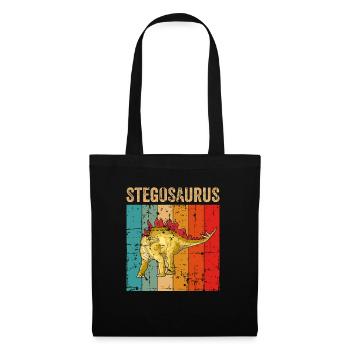 Stegosaurus Dinosaur Children Dino Gift - Tote Bag - black - Front