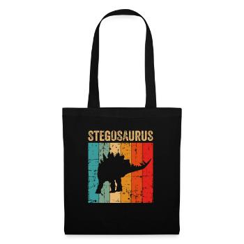 Stegosaurus Dinosaur Children Dino Gift - Tote Bag - black - Front